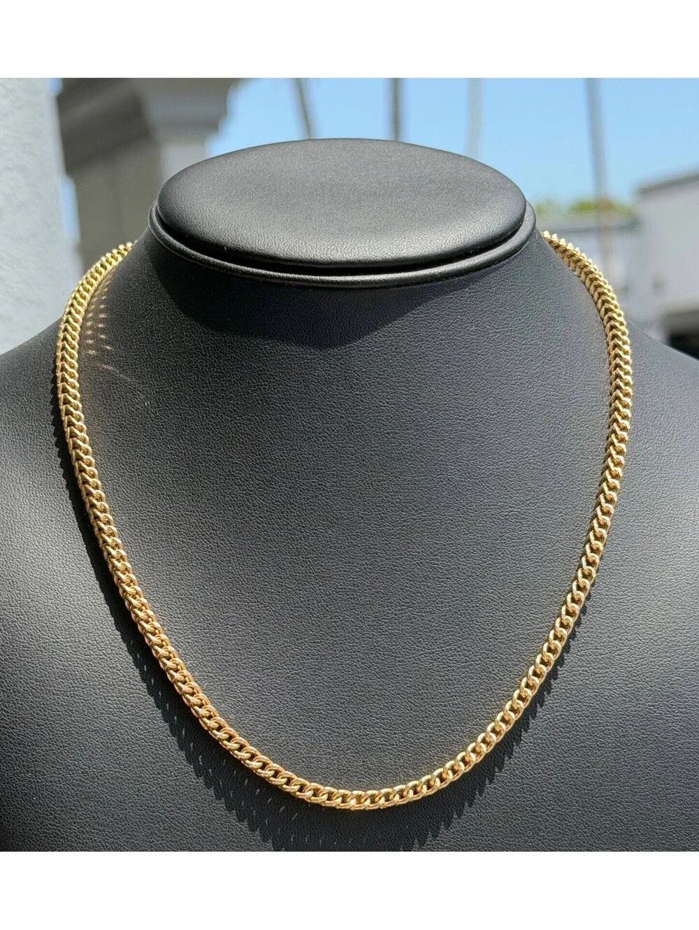 Jewelry 10k Yellow Gold Franco link 24.25” Chain Necklace